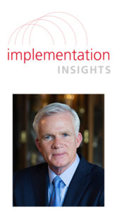Logo for Implementation Insights, above a headshot of Craig Harper, JB Hunt's COO